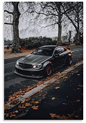 ZHUTOU Auto-Poster, Mercedes Benz C63 Amg Leinwand-Kunst, Poster und Wandkunst, Kunstdruck, modernes Familienschlafzimmer, 30 x 45 cm