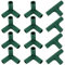 3-Wege-Möbelverbinder aus PVC, 16 mm, robust, für Gewächshausrahmen, 12 Stück