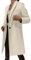 Generic Damen Faux Wollmantel Bluse Dünner Mantel Trench Lange Jacke Damen Schlanker Langer Gürtel Elegante Mäntel Outwear Mantel Damen Mit Kunstfell, Y-Beige, XL