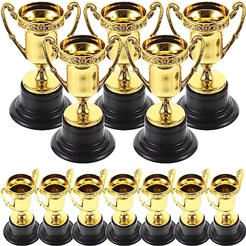 Operitacx Lot de 12 Mini Coupe TrophéEs pour RéCompenses d'enfants, Coupe DoréE pour Le Sport, Les Tournois, Les CompéTitions, Medaille Enfant