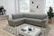 DOMO. collection Ecksofa Panama, klassisches Ecksofa in L-Form, Eckcouch, Sofa Couch, Ecke mit Schlaffunktion 254 x 186 cm, in dunkelgrau