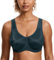 SYROKAN Soutien Gorge Sport Femme avec Armature Maintien Extreme Grande Taille Confortable Forêt Vert Foncé 100D