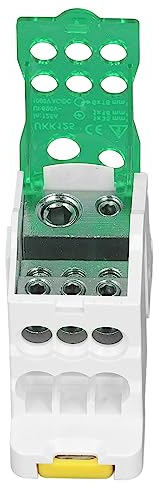 Gonetre Din Rail Verteilerkasten Terminal Verteilerkasten Klemmleiste Anschlussdose Stromabzweigdose Din Rail Abzweigdose DIN-Schiene Verteilerkasten Universal Elektrisch (Grün)