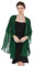 BEAUTELICATE Chiffon Schal Stola Bolero Damen Für Abendkleid Festlich Hochzeit Braut Frühling Sommer Jacke (Emerald Green,Einheitsgröße)