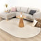 FRAAI | Home & Living Wollteppich Oval - Feline Weiß - Wolle - Flachgewebe - Einfarbig - Modern, Skandinavisch - Wohnzimmer, Esszimmer, Schlafzimmer - Carpet