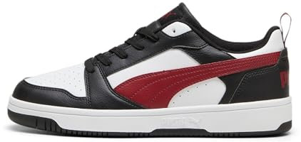 PUMA Mixte Rebound v6 Low Sneaker, White-Intense Red Black, 45 EU
