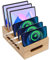 Organizer per Stazione di Ricarica per Dispositivi Multipli, Docking Station per Telefono Cellulare in Legno, Scatola Portaoggetti per Organizer per Tablet Portatile, per Ufficio Domestico