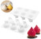 2 Stück Silikonformen backen,Zwiebel silikonform,6 Löcher Zwiebel 3D Silikon-FormenSilikon-Form-Zwiebel Mousse ​Moulds Kuchen-backen für das Cupcake Backen,Seife Backform,Pudding, Schokolade