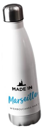 CADEAUX.COM - Gourde Personnalisable - Made in Marseille - Gourde Isotherme Personnalisée - 500ml - Bouteille Thermos avec Message - Idée Cadeau Original- Cadeau Homme - Idée Cadeau Femme