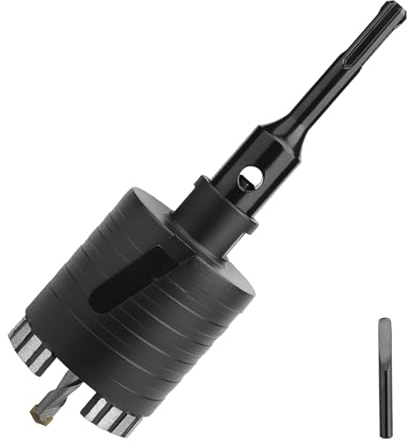 Bohrkrone 82mm mit M16-Aufnahme,SDS Plus Adapter 110mm für Mauerwerk, Kalksandstein,Ziegel,Stein,Put