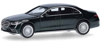 herpa Modellauto Mercedes-Benz S-Klasse,smaragdgrünmetallic, Miniatur im Maßstab 1:87, Sammlerstück, Made in Germany, Modell aus Kunststoff