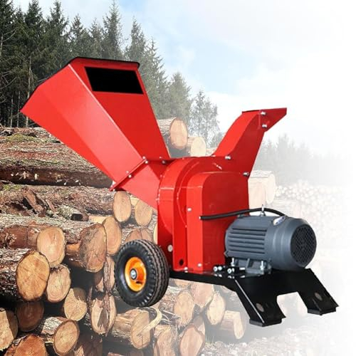 XINGLUOY Garden Branch Shredder, 3000W Electric Wood Shredder, 220V Shredding Diameter 50mm, 8 Blades, Multi-purpose Branch Shredder, Quick Material Discharge