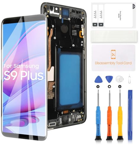 Écran LCD TFT pour Samsung Galaxy S9+ Plus G965 SM-G965 Écran LCD de remplacement Écran tactile Digitizer Assemblée avec outils (noir avec cadre)