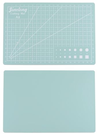 sourcing map 2pcs A5 Self-Healing Cutting Mat 9x6 Double-Sided Craft Cutting Board for DIY Art Work Sewing Cutting, Light Green