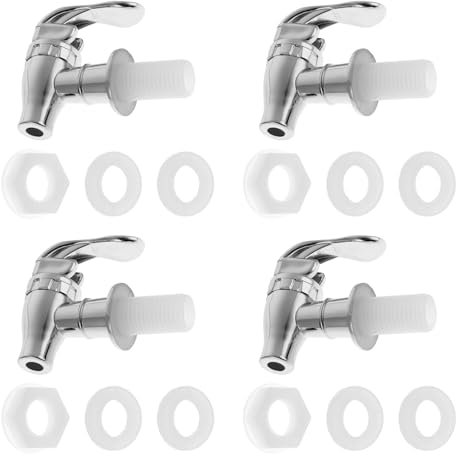 4 PièCes Bouchon Bouteille Plastique Robinet Robinet en Verre Robinet Vinaigrier PièCes De Rechange RéUtilisables pour Machines à Boissons Convient Aux Jus, BièRes, Boissons Et Vins- 16.5mm
