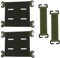 4 Stück Zubehör Klett, Taktische Zubehör, Aktische Haken und Schlaufe, Taktische Klett Patches Board, Taktische Patches Klett Halterungs, für Outdoor-Rucksäcke, Taktische Schutzwesten (Armeegrün)
