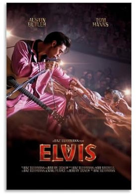 Elvis-Film-Poster, Reiseposter, Retro-Poster, Wandkunst, Wanddekoration, Öl auf Leinwand, dekoratives Gemälde, 20 x 30 cm, ungerahmt, 40