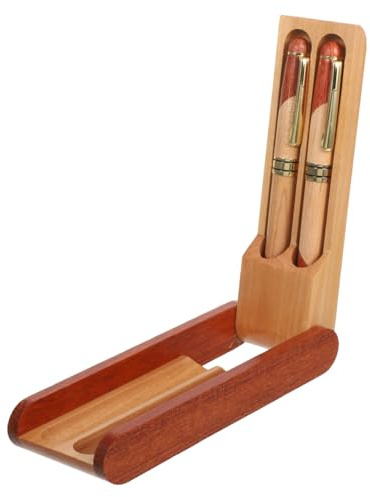 Operitacx Holz Schreibset mit Füllfederhalter und Kugelschreiber, Palisander Holzbox Geschenkset, Schreibset für Büro, Schule, Geburtstag, Abschluss und Alltag