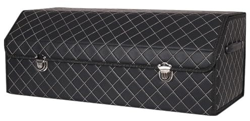 GLYGLY Organizer Bagagliaio Auto per BMW X4 F26 2014-2018, Organizzatori di Stoccaggio Pieghevole Organizzatore Portaoggetti Stoccaggio Accessori,B-Black-75 * 32 * 30cm