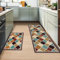 MIQEBX Lot de 2 Tapis de Cuisine antidérapant et Lavable,Absorbe l'eau et l'huile Tapis de Cuisine pour Cuisine, buanderie, Chambre à Coucher (AA6, 40x120cm+40x60cm)