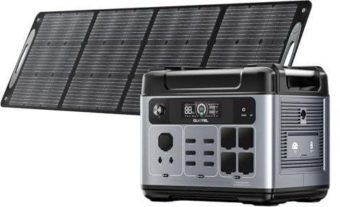 OUKITEL P2001 Plus Powerstation mit Solarpanel 200W, 2048Wh LiFePO4 Batterie-Backup, Max 2400W Super-Schnellladung Solargenerator für Notstromversorgung, Camping, Off-Grid