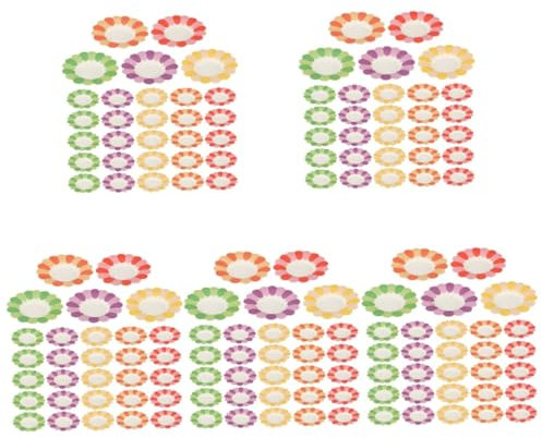 Cabilock 5 Ensembles Assiettes En Papier À Fleurs Gobelets Et Assiettes Pour Fêtes Au Bord De La Piscine Décorations De Fête Pastel Serviettes En Or Rose Décorations De 100 pièces * 5