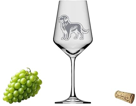 eXODA Weinglas Golden Retriever Gravur für Weinliebhaber spülmaschinenfest | Verwendungszweck: für Weinliebhaber, Set-Inhalt: 1 Weinglas, Besonderheiten: graviertes Motiv, spülmaschinenfest, Füllmenge: