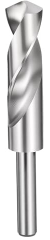 QUARKZMAN Foret 22mm 1/2 4241 Acier Rapide Non Revetu (Brillant) | Queue Reduite Ronde, 118° Pointe Standard Pour Plastique Bois Cuivre Aluminium Fer Metal Moyen-Doux