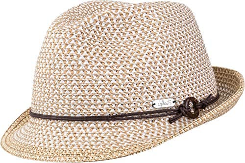 CHILLOUTS Rimini Hat - Damen Sonnenhut, Sommer Strohhut, Trilby, Leichter Sonnenschutz Hut, Schicker Strandhut, Adjustable, XS/S-M, weiß