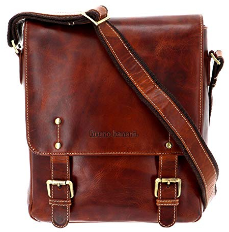 Bruno Banani Umhängetasche Jupiter Cognac echt Leder Herren, Damen - 020248