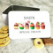Fingerprint Designs Modern Elegant Rectangle Biscuit Tin - 192x127x75mm for Dad, Grandad, and Step Dad - Airtight Biscuit Container for Cookies, Cake, Sweets, and Treats - Good Gifts for Dads