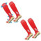 FIBOGOUP 2 Paar Fußballsocken für Kinder | Rot Universalgröße 32-38 | Flexibel, Rutschfest | Knöchel- und Fußgewölbestütze | Perfekter Sitz, atmungsaktiv | Trete jeden Ball perfekt.