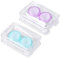 PartyKindom Pcs Lenses Case Compact Storage Box for Eye Contacts Blue Box Cleaning Case