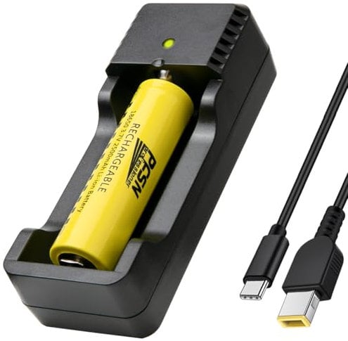 10W USB 18650 Battery Charger - PFSN Universal Intelligent Fast Lithium Charger Best for 3.7V Li-ion 18650 18500 18490 18350 17670 17500 16340(RCR123) 14500 Rechargeable Batteries (CR10)