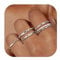 CASSIECA 5 Stück Silber Ringe für Frauen, Ringe Damen Silber Stack Ring Set mit Kubischer Zirkon Daumen Ring Fingerring Verlobung Versprechen Silberring Schmuck für Freundin Frau Mom Ringgröße 54