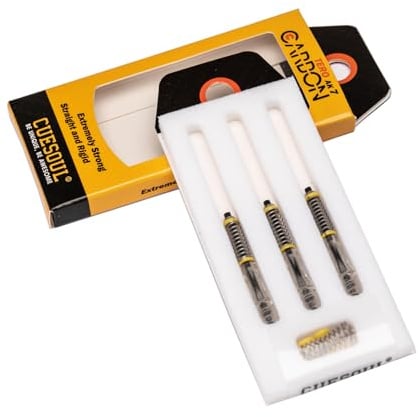 CUESOUL TERO AK7 Carbon-Dartschäfte/Schaft, schlank, integrierte Teleskopfeder, 3er-Set