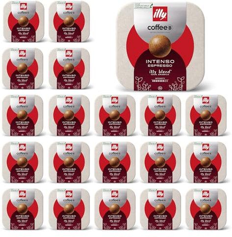 180 Coffee Balls Intenso Espresso by Illy - Boules de café haut de gamme 100% compostable - Spécialement conçues pour l'utilisation de la machine à café CoffeeB by Café Royal