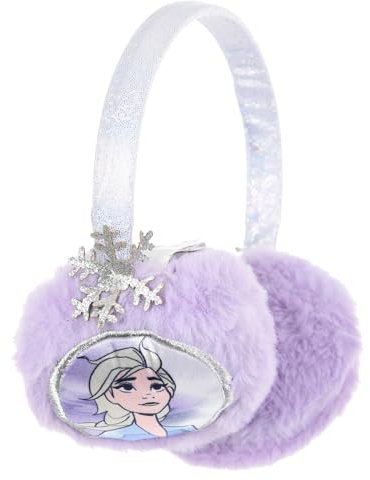 CARTOON Cache-oreilles Frozen Disney Elsa accessoire d'hiver pour enfants serre-tête réglable protection des oreilles du froid du vent, Blanc, taille unique