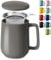 Tazza di Ceramica con Filtro e Coperchio - 500ml Grande - Con Manico - Lavabile in Lavastoviglie - Per Tè e Infusi - Antracite