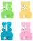 Zmupl 12STK Besteckhalter Ostern Filz, Tischdeko Ostern Bestecktasche, Osterhase Filz Bestecktasche Geschirr Besteckhalter Messer Gabeln Löffel Halter Ostern Party Tischdeko (Rosa Gelb Grün Blau)