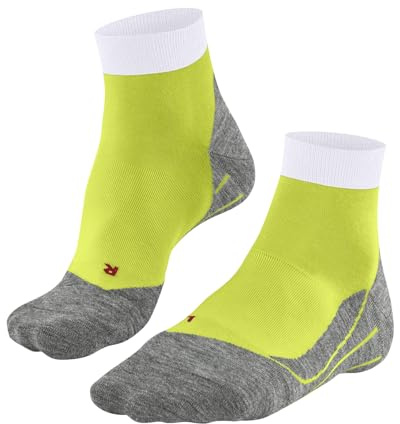 FALKE RU4 Endurance Short M Sso coton anti-ampoule 1 paire, Chaussettes de course Homme, Jaune Limelight 1086, 42-43