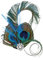 OULII Pfauenfeder Haarspange Haar Clip
