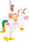 Spooktacular Creations Aufblasbares Einhorn Kostüm, Reiten ein Einhorn Air Blow-up Kostüm für Halloween Party Cosplay Fasching Karneval - Erwachsenengröße