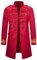 AmyGline Steampunk Herren Mantel Vintage Frack Jacke Gothic Smocking Gehrock Stehkragen Anzug Abendkleid Uniform Gestickter Knopf Mäntel Cosplay Kostüm