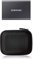 Samsung T7 Portable SSD - 1 TB - USB 3.2 Gen.2 Externe SSD Titan Gray (MU-PC1T0T/WW) + Amazon Basics Festplattentasche, schwarz