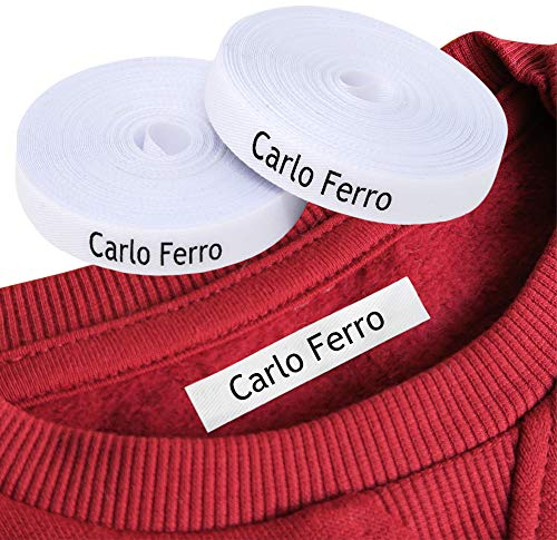 Haberdashery Online Etichette personalizzate termoadesive per asilo. Set per marcare nomi da stirare con ferro sui vestiti per bambini, grembiuli, abbigliamento (200)