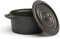 Comas Mini faitout rond avec couvercle en fonte de couleur noire, bouton et couvercle en acier inoxydable. Capacité 0,6 litre Diamètre 14 cm.