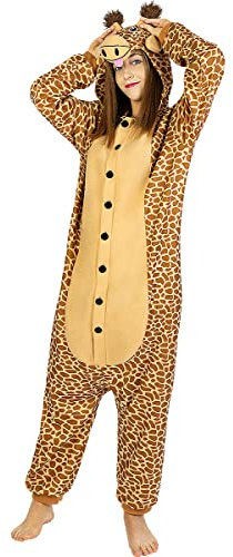 Funidelia | Costume da Giraffa Onesie per Donna e Uomo Taglia M Animali, Deserto - Multicolore