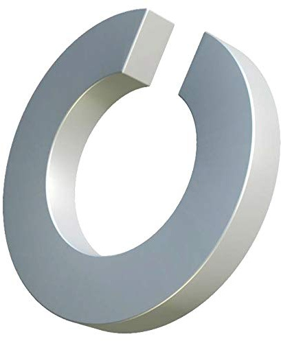 Federscheiben M4 Spaltring, Stahl verzinkt Helix Lock Unterlegscheibe Vierkantquerschnitt Einzelspule Dichtring für Bolzen/Schrauben 4mm DIN 127 (25 Stück)