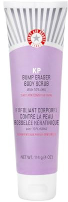 First Aid Beauty KP Bump Eraser Exfoliating Body Scrub – Exfoliator for Bumps + Chicken Skin from Keratosis Pilaris with 10% AHA (Glycolic + Lactic Acids) – 113 g